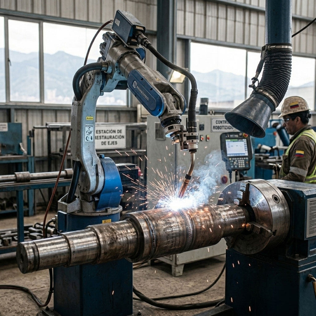 recuperación dimensional de alojamientos mediante soldadura mig robotizada (soldadura circunferencial o parcial)